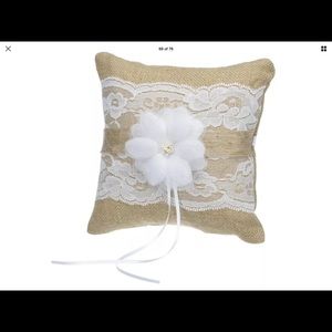 New beautiful burlap ring bearer pillow